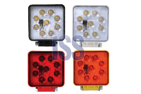 Фара робоча діодна 27W 9LED червона