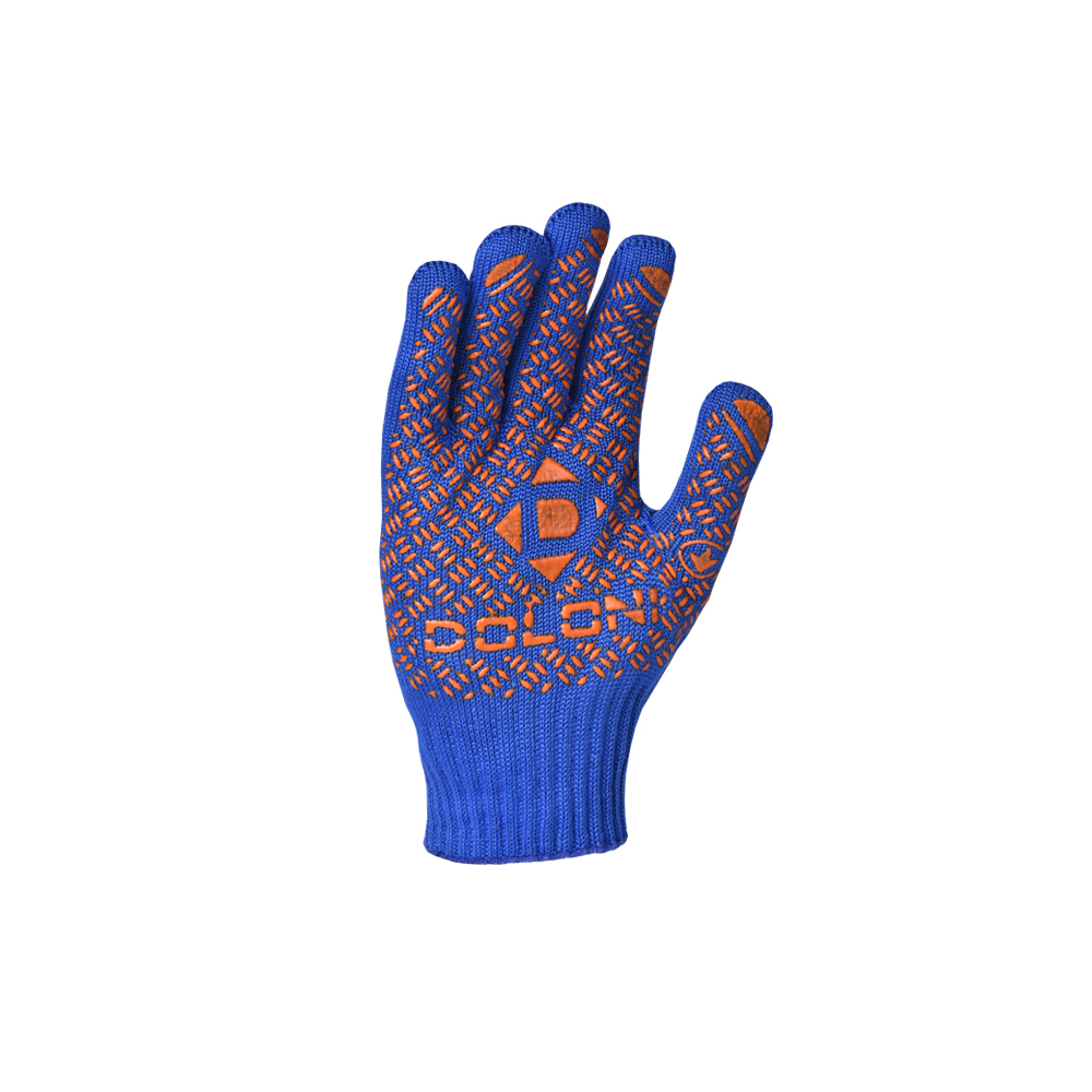 Перчатки  трикотажные из ПВХ синие 10 класс/ 11 размер