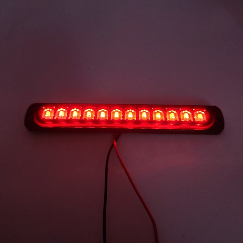 Ліхтар габаритний 12LED 12-24v Червоний 19 см