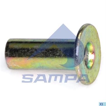 Заклёпка стальная, полая