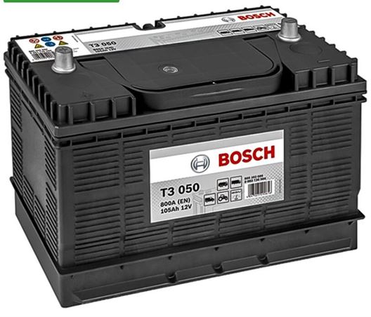 Аккумулятор 105Ah-12v BOSCH (T3050) (329x174x237)