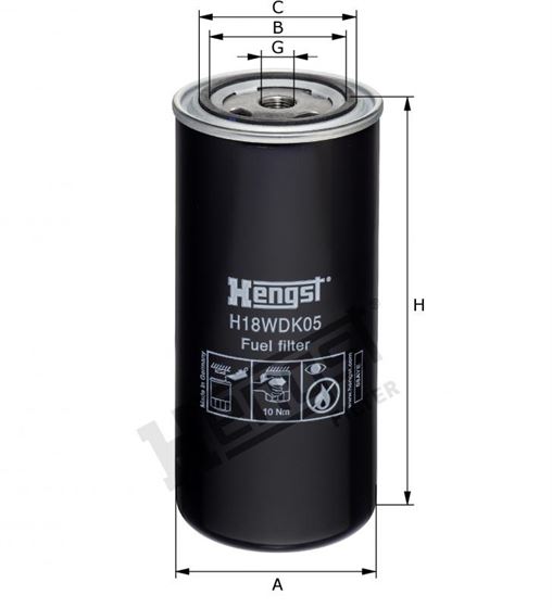 Фільтр паливний h=212 DAF 95XF,STRALIS,IV.E-TECH