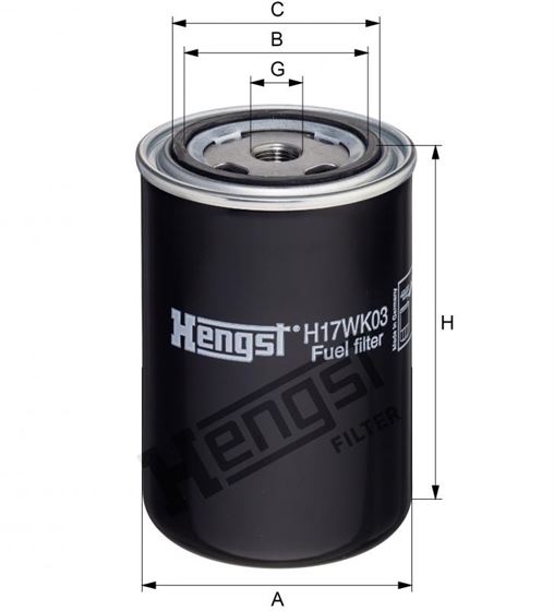 Фільтр паливний h=147 BOVA; DAF 65 CF, 75 CF, 85 CF, 95 XF