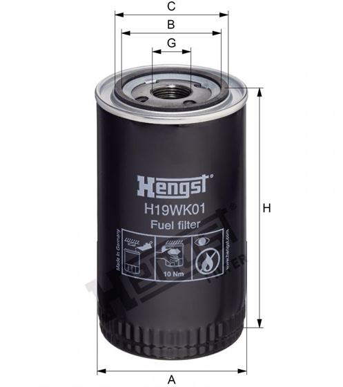 Фільтр паливний KC28 MB/Caterpillar Termoking