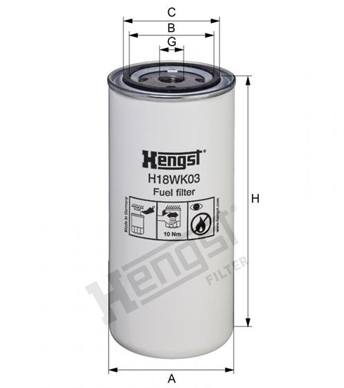 Фільтр паливний VOLVO A/B10/FH/FH12/FL/FL12/FM10/FM12