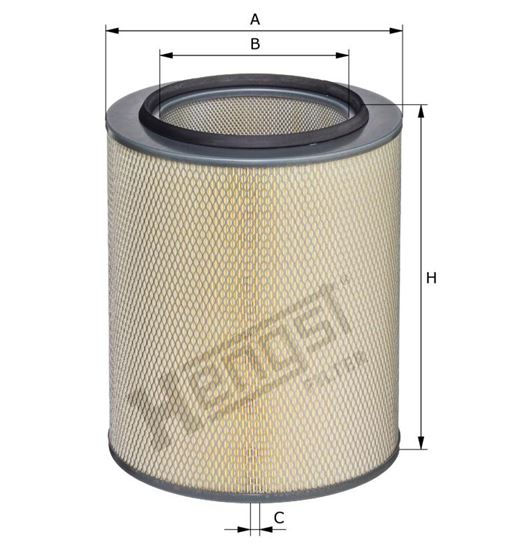 Фильтр повітряний h=381 DAF, Iveco, MAN Bus, Scania