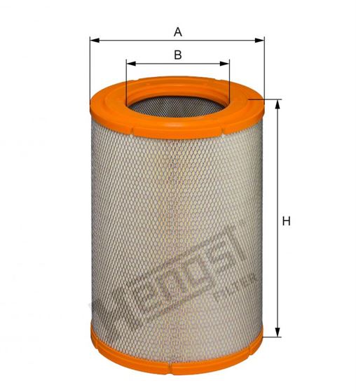 Фільтр повітряний h=464 Renault Magnum/Midlum/Premium, Volvo FL/FE