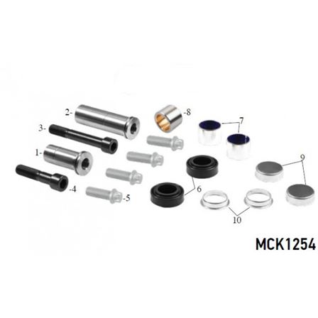 Ремонтний комплект супорту MERITOR ELSA 195/225/EX225 (направляючі, втулки, пильники)