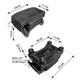 Подушка рессоры задней MAN TG-A (6x4) левая