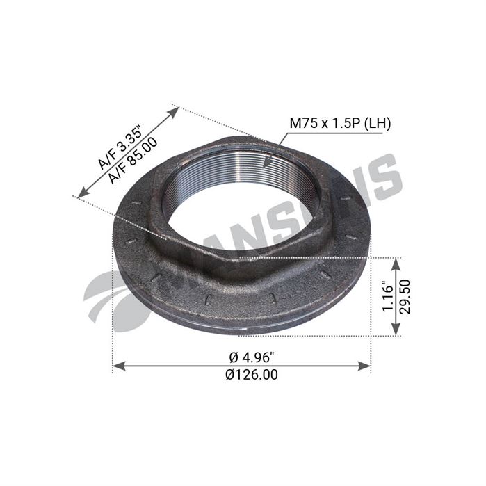 Гайка оси SAF S9-4218 SW85 левая
