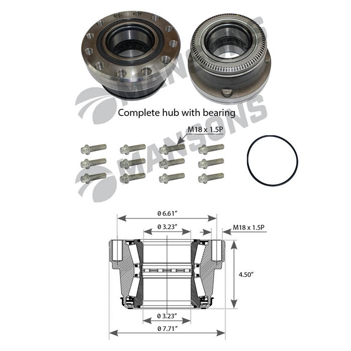 Блок-подшипник ступицы SAF SKRB9022 с болтами