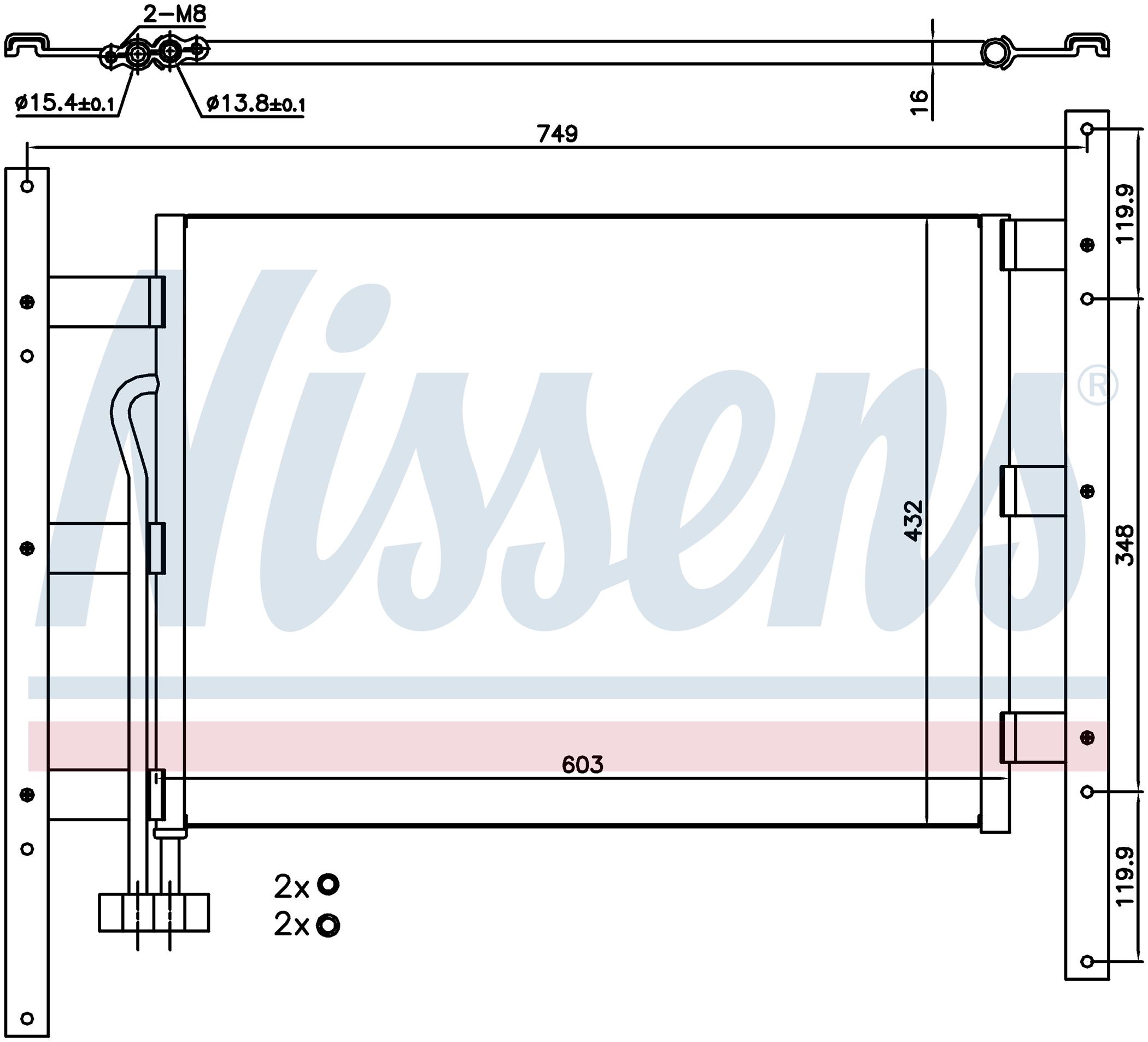 Радиатор кондиционера MAN F2000 (1995) F2000 18.273