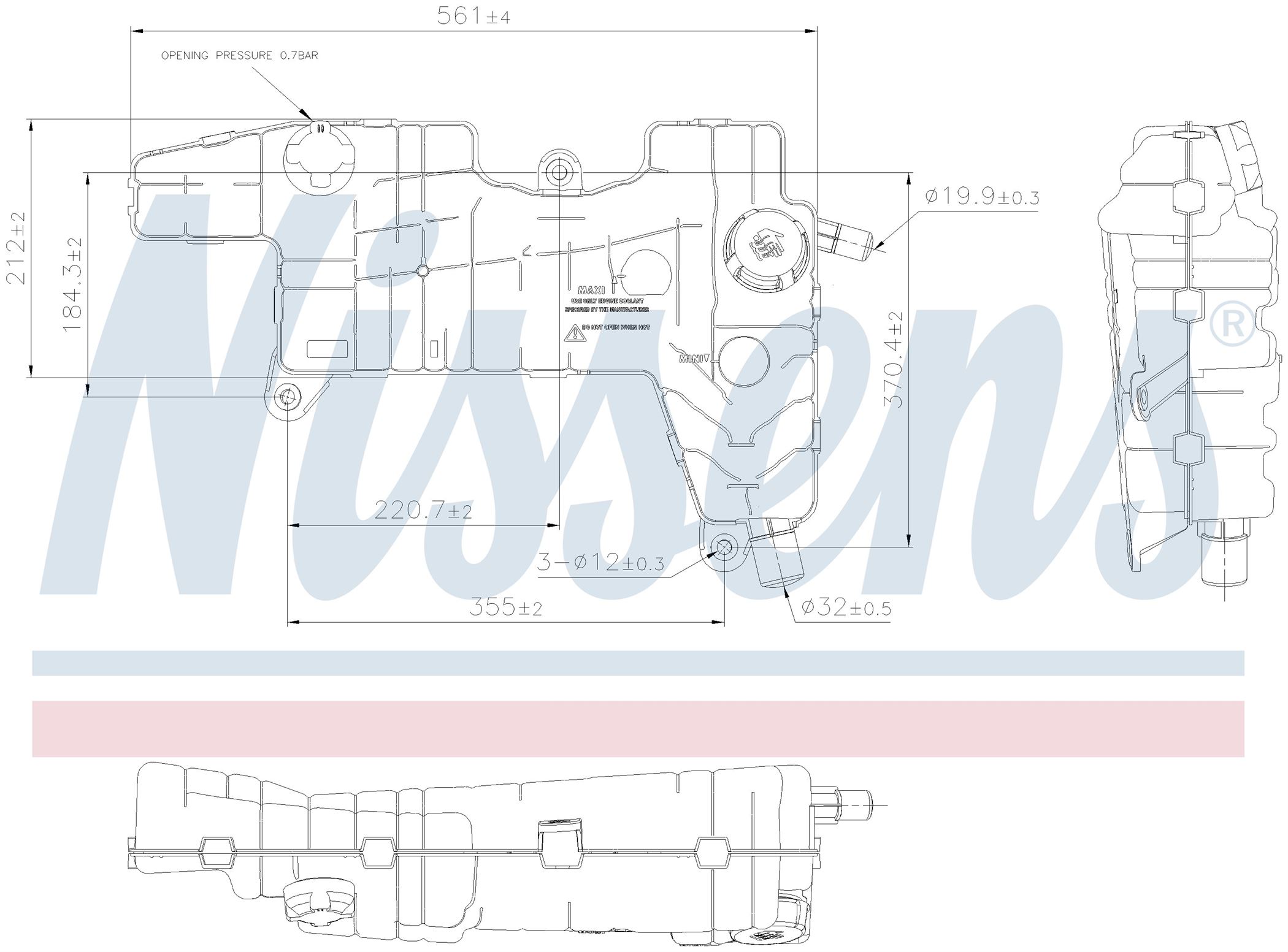 Бачок розширювальний RENAULT MIDLUM (2006) MIDLUM 180.08