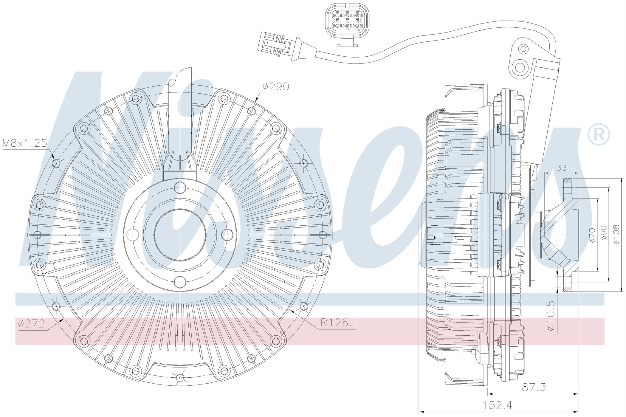 Вискомуфта вентилятора MAN TGA-SERIES (2000) TGA 18.310