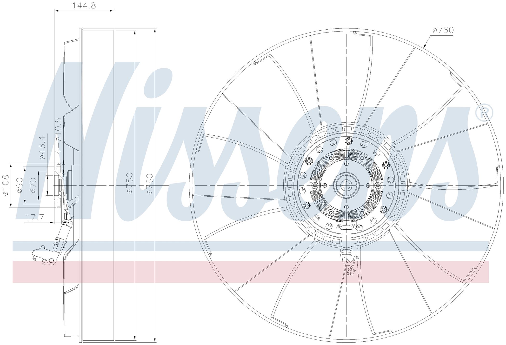 Вискомуфта вентилятора MAN TGA-SERIES (2000) TGA 18.310