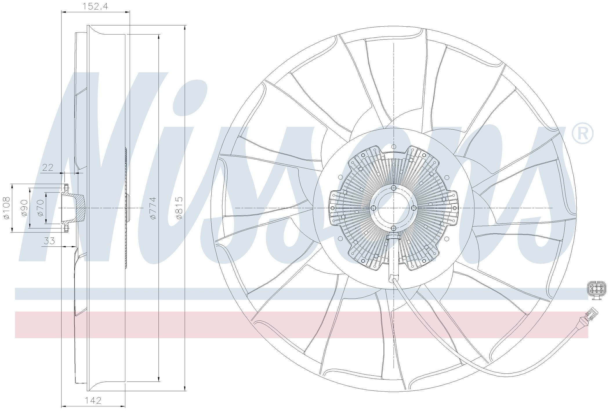 Вискомуфта вентилятора MAN TGA-SERIES (2000) TGA 18.310
