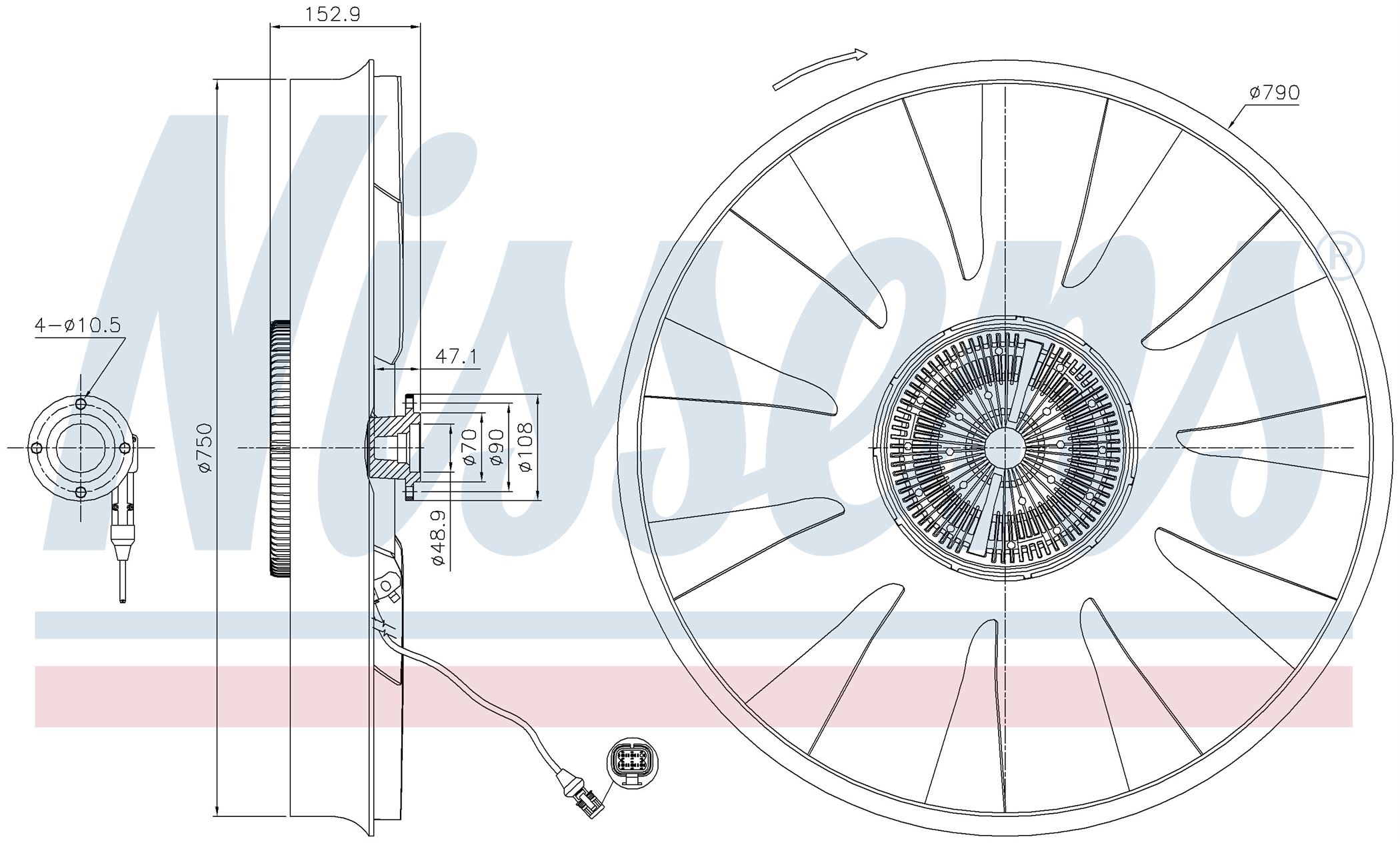 Вискомуфта вентилятора MAN TGX-SERIES (2007) TGX 18.680