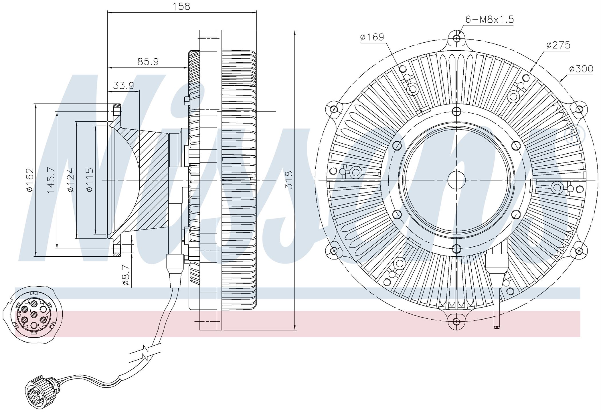 Вискомуфта вентилятора MB ACTROS-SERIES (2011) ACTROS 1824 LS