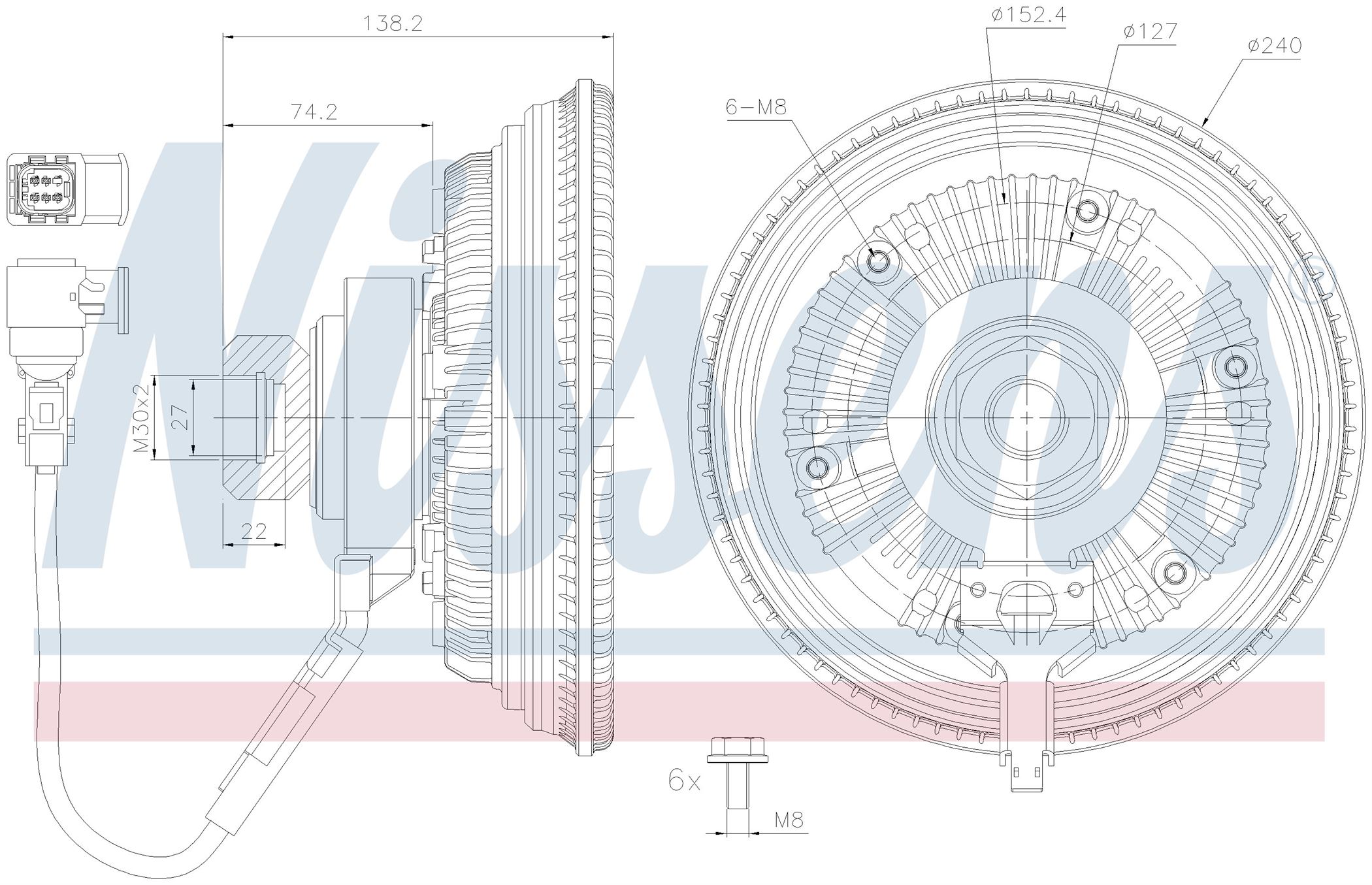 Вискомуфта вентилятора RENAULT C (2014) C250