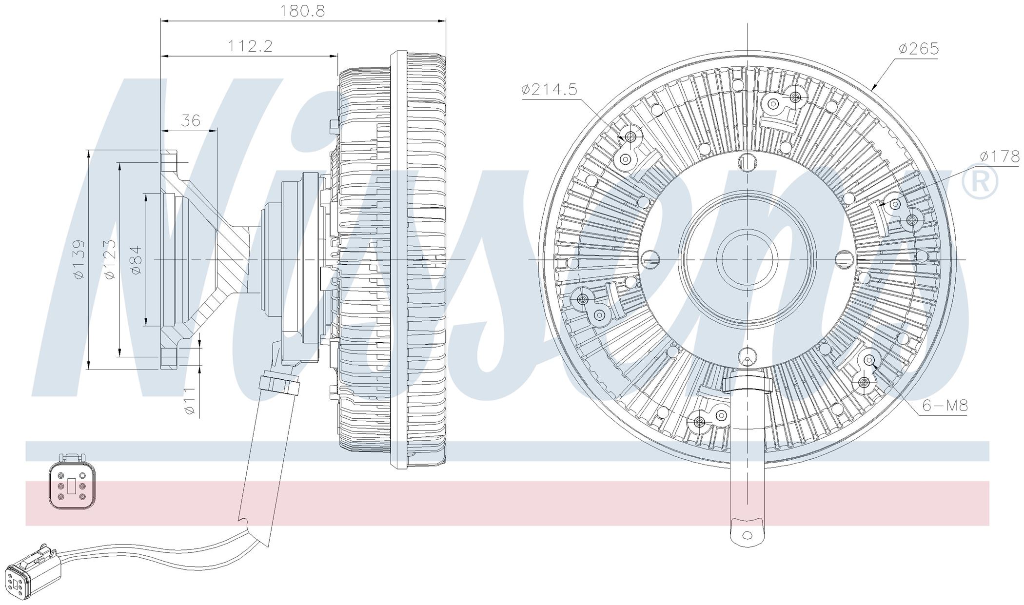 Вискомуфта вентилятора SCANIA P-SERIE (2005) P360 18