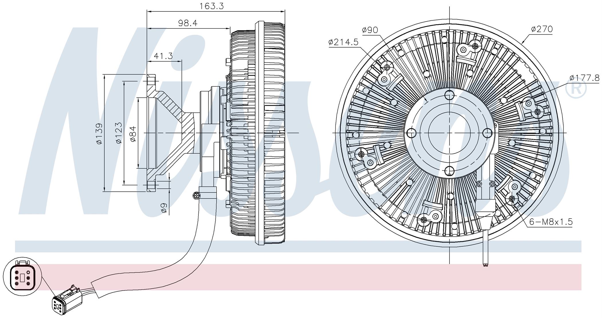 Вискомуфта вентилятора SCANIA P-SERIE (2005) P360 18