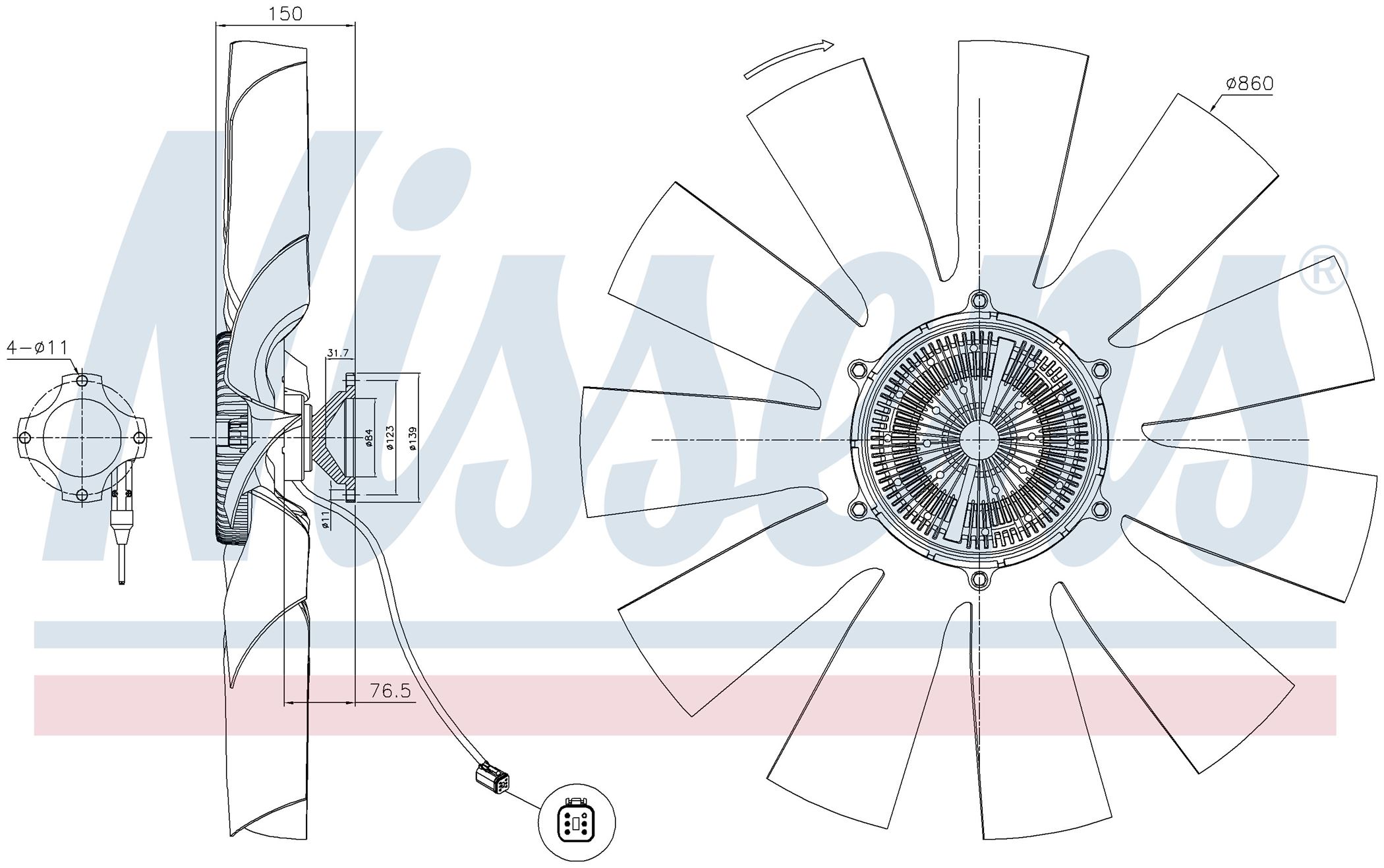 Віскомуфта вентилятора SCANIA R-SERIE (2017) R520