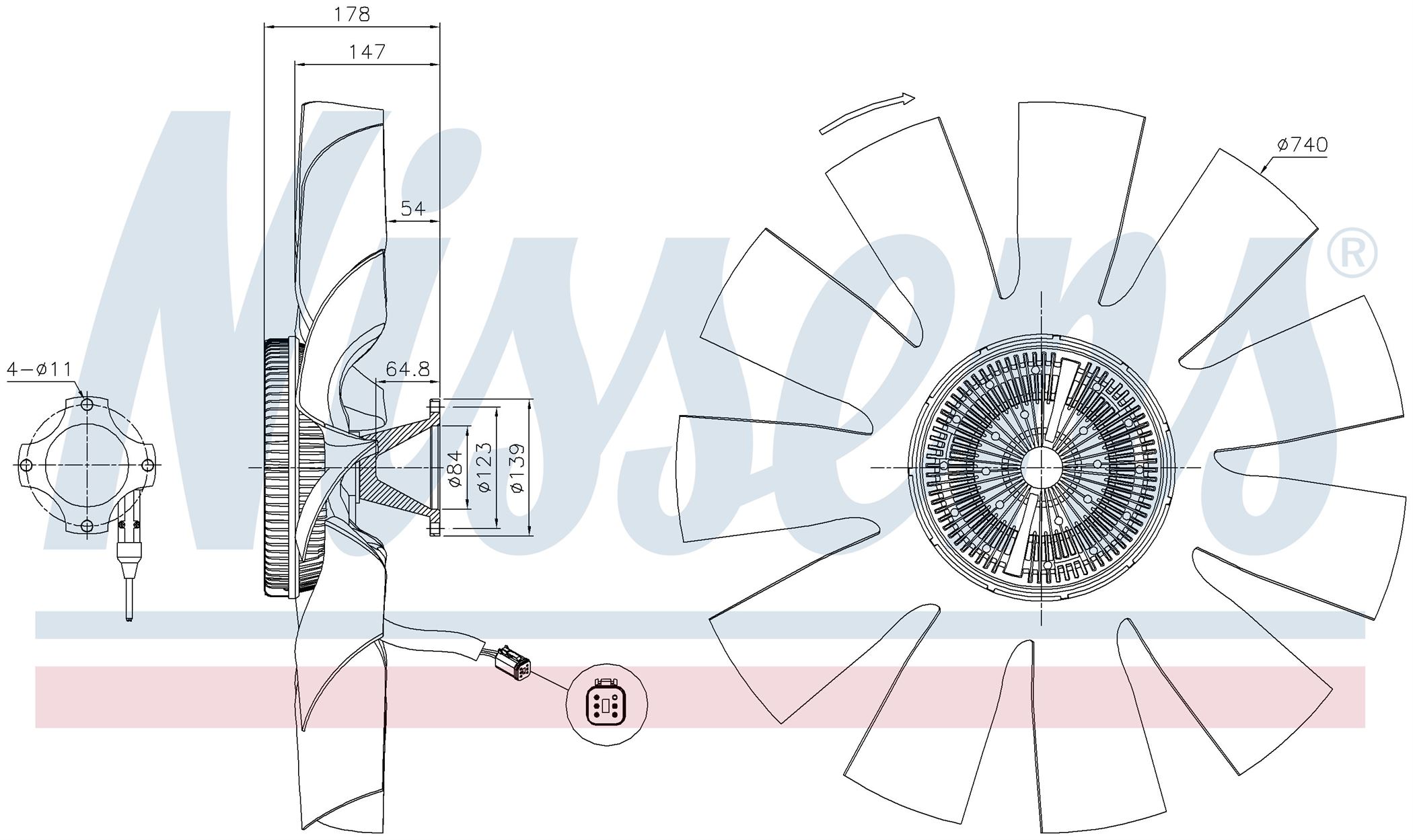 Вискомуфта вентилятора SCANIA S-SERIE (2017) S450