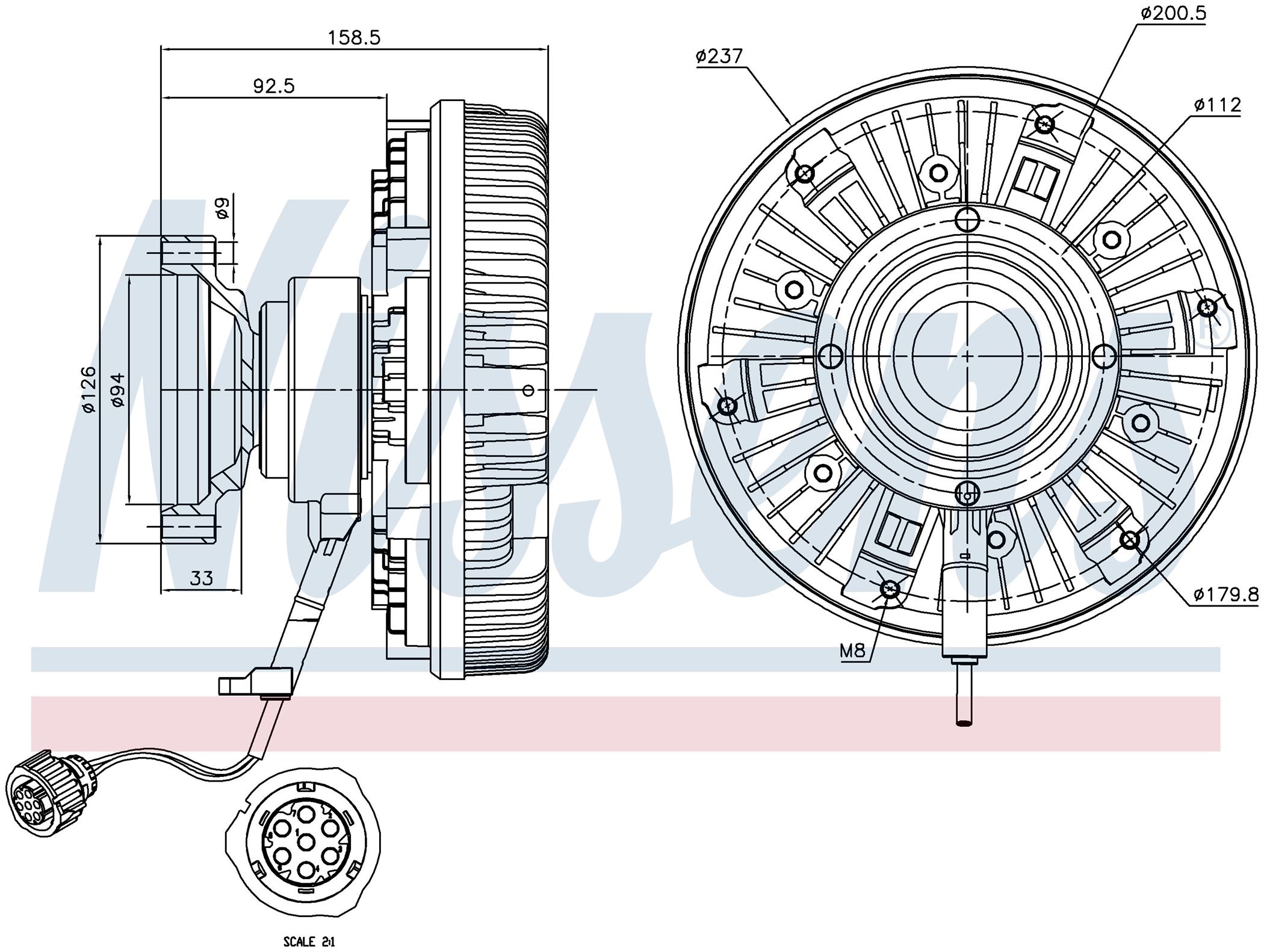Віскомуфта вентилятора VOLVO FM SERIES (1998) FM 12 340