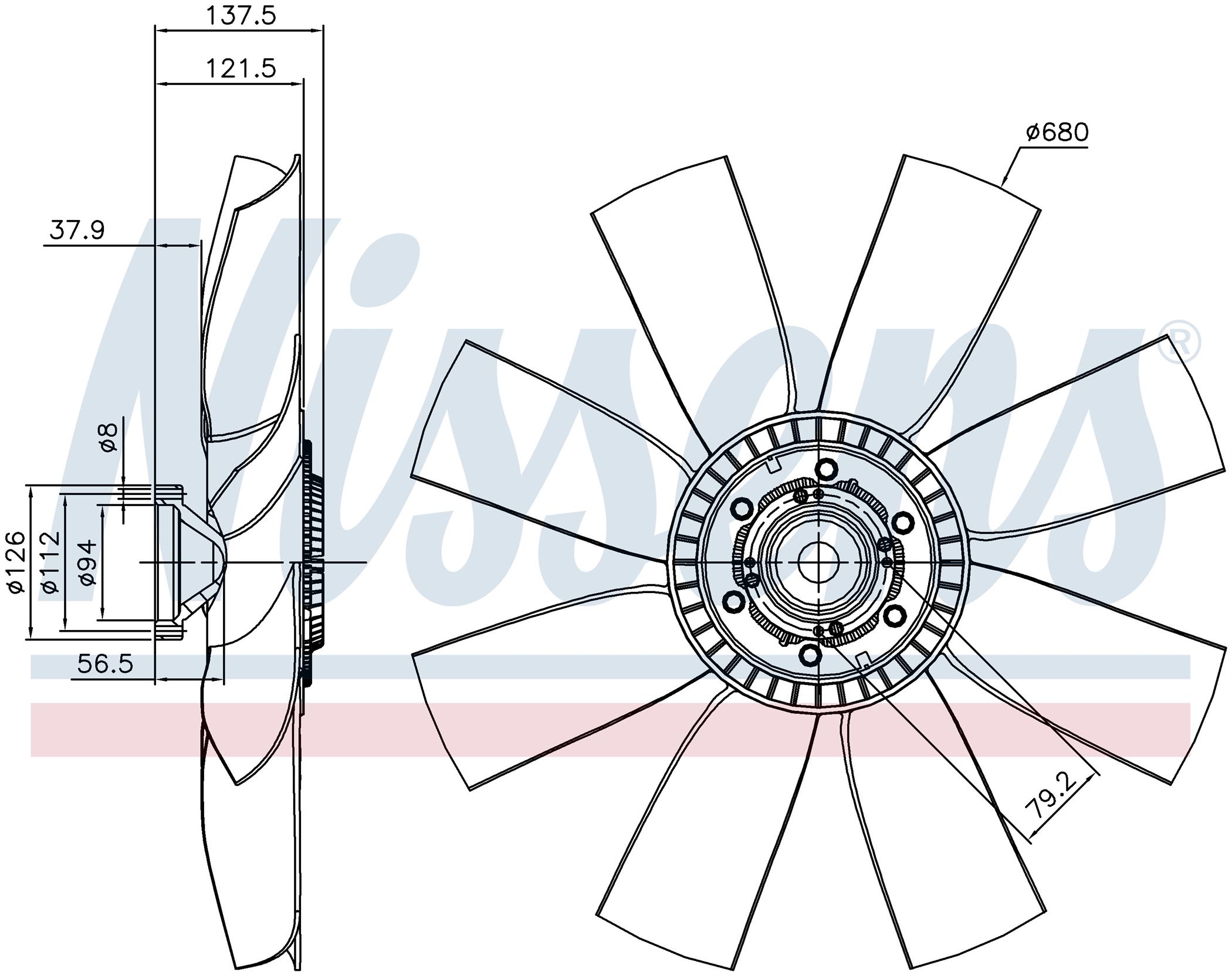 Вискомуфта вентилятора VOLVO FM SERIES (1998) FM 12 340