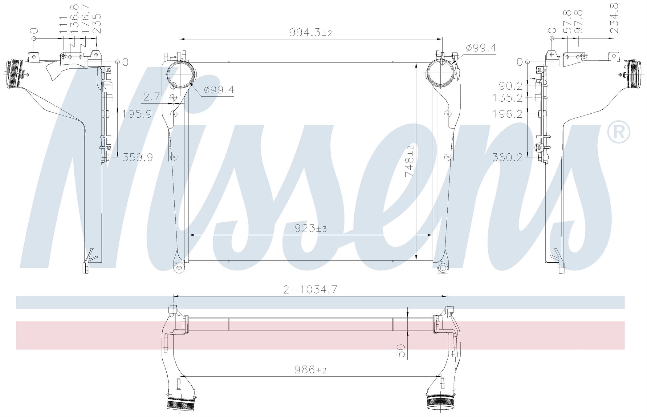 Інтеркулер MB ACTROS-SERIES (2011) ACTROS 1843 L