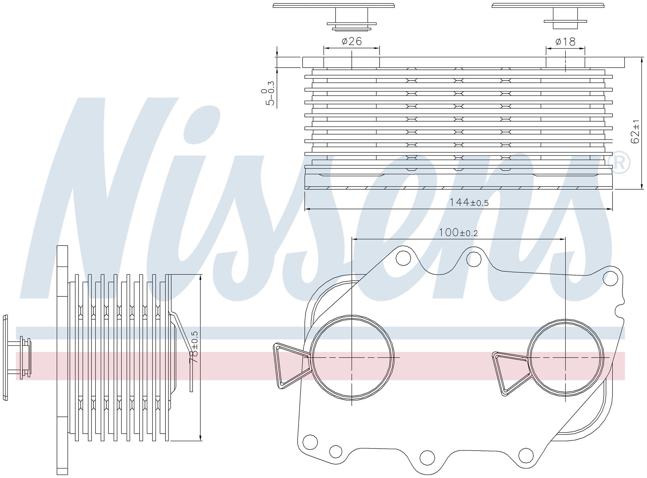 Радіатор масляний ERF ECL (2002) ECL 7.28 RD3
