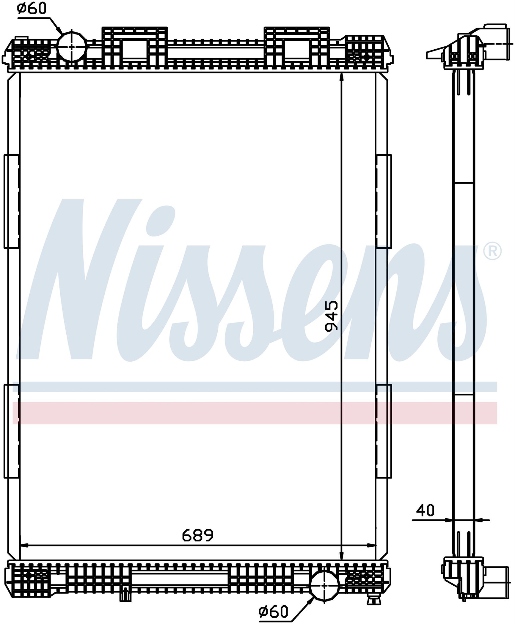 Радиатор MAN F2000 (1995) F2000 18.273