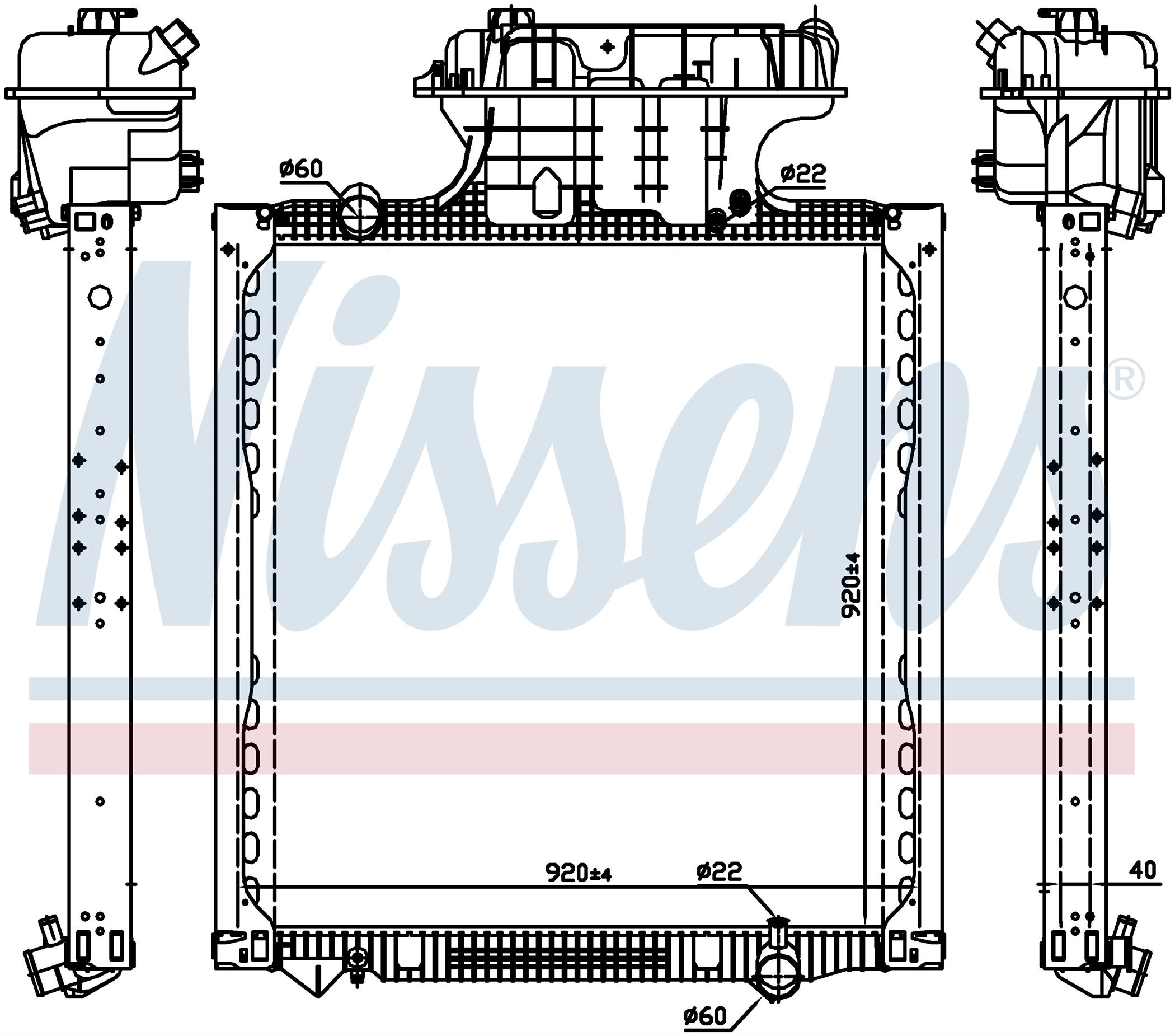 Радиатор MAN TGX-SERIES (2007) TGX 18.360