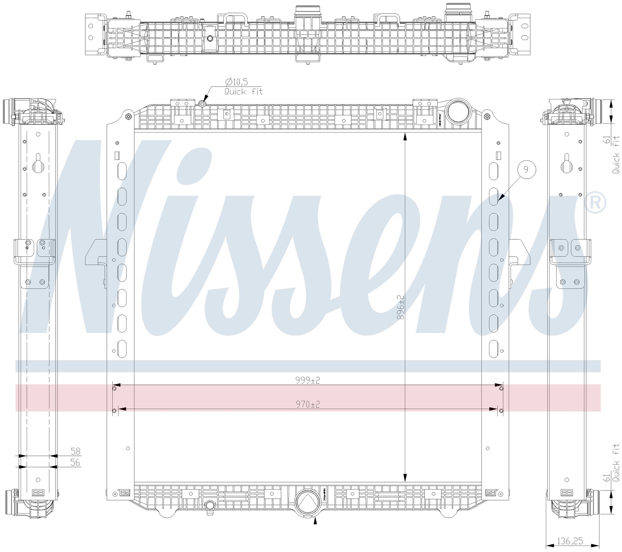Радіатор MB ACTROS-SERIES (2011) ACTROS 1843 L