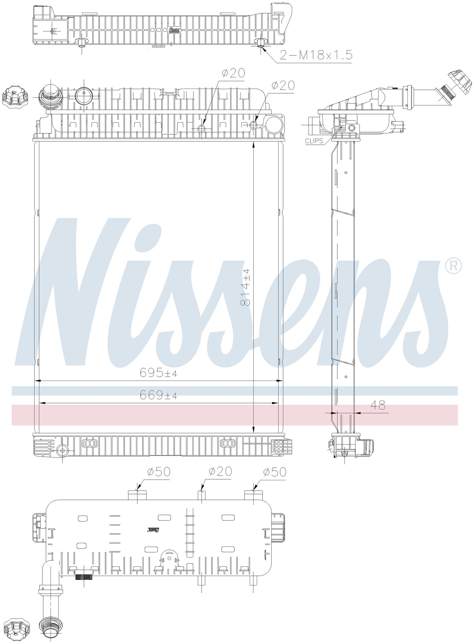 Радіатор MB AXOR-SERIES (2002) AXOR 1835 LS