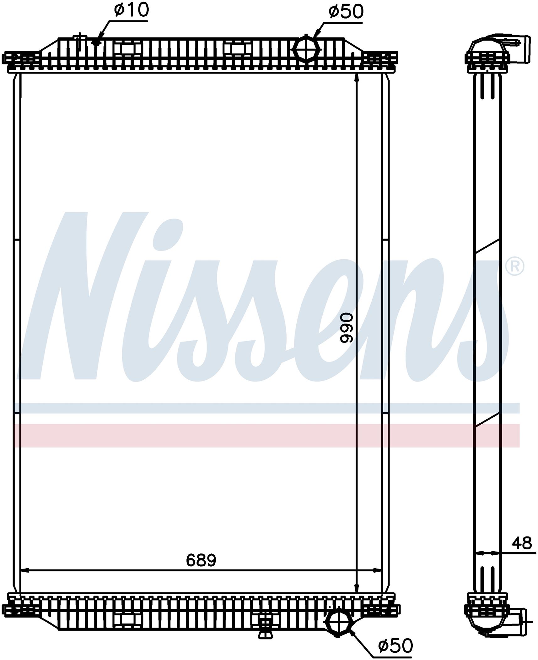 Радіатор RENAULT PREMIUM (2006) PREMIUM DISTRIBUTION 370.18 D