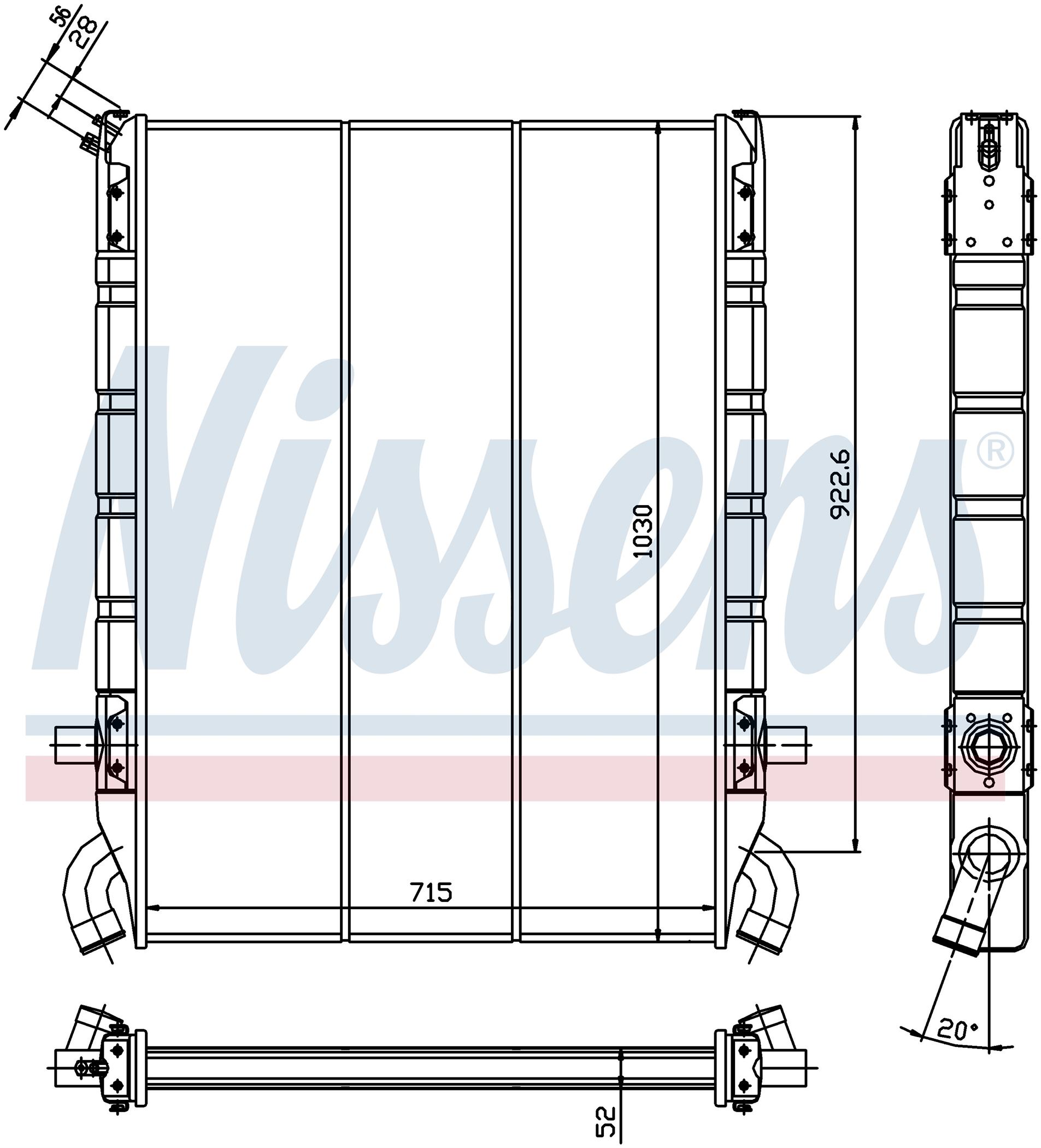 Радіатор SCANIA 2-SERIE (1981) P 112H 280