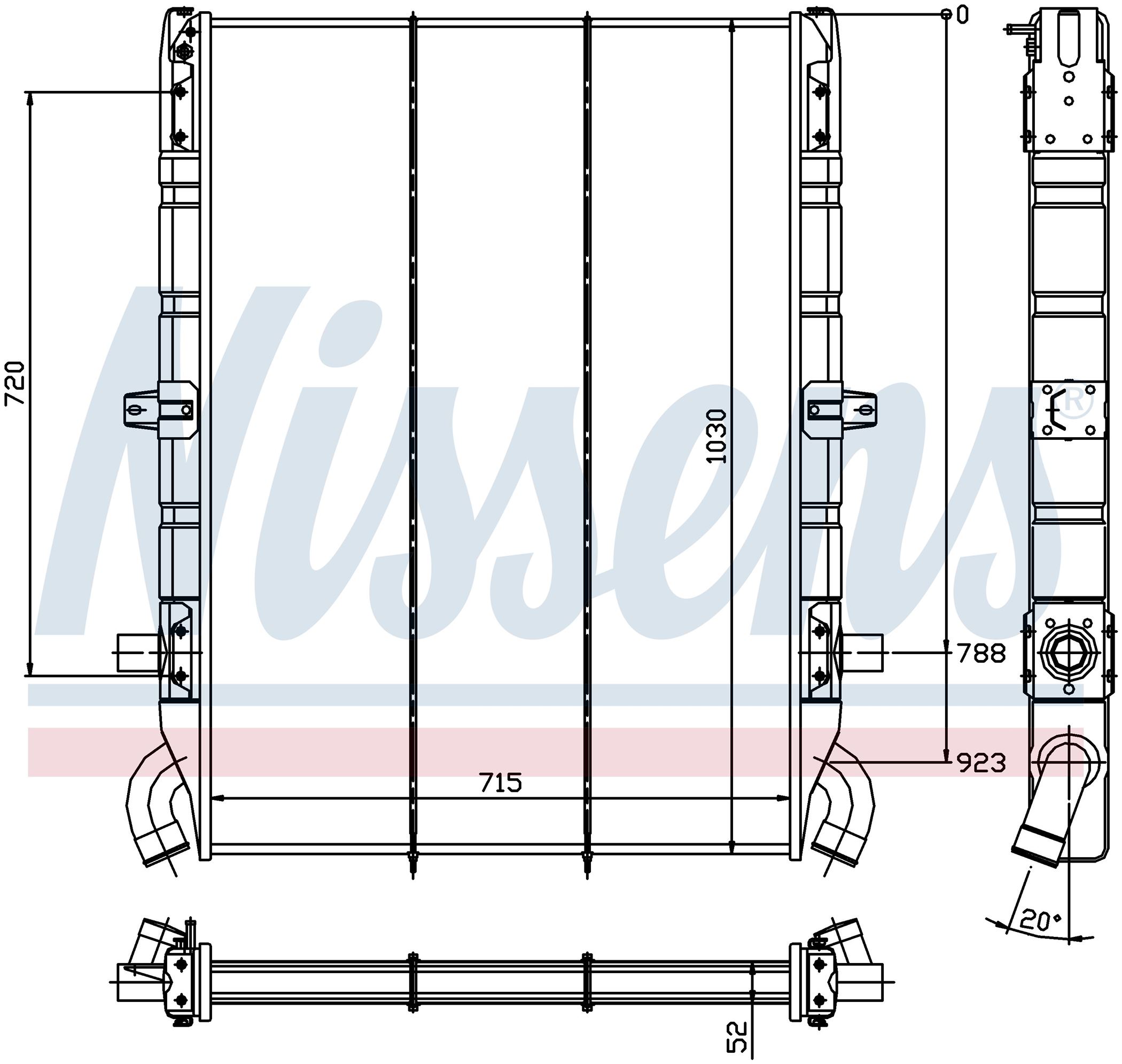 Радіатор SCANIA 3-SERIE (1987) 143E 500
