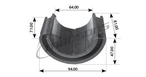 Втулка стабілізатора заднього IVECO Cursor (напіввтулка), DAF 95