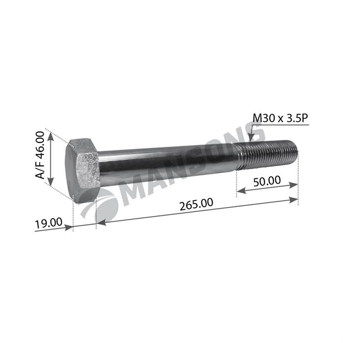 Болт М30х3,5х265 сайлентблока