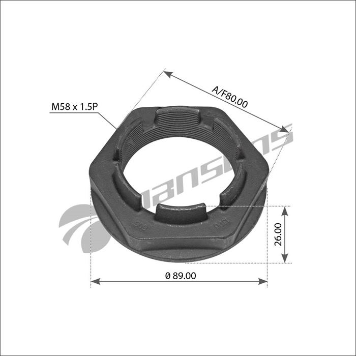 Гайка ступицы передней DAF CF65/CF75/CF85/ LF55/XF/XF105 (дисковый тормоз)