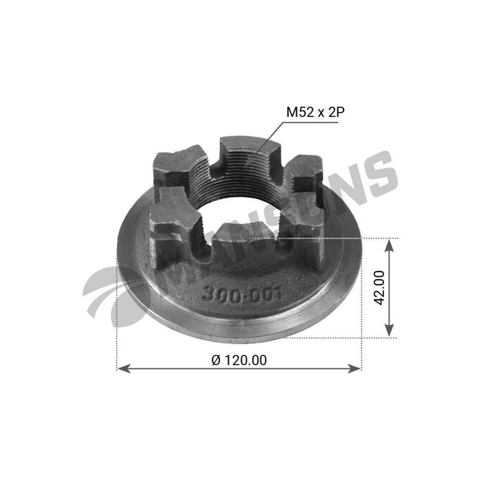 Гайка оси BPW 10-12t, ECO