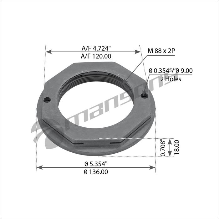 Гайка осі ROR TA/TC Elsa 2, D Duco (дискові гальма)