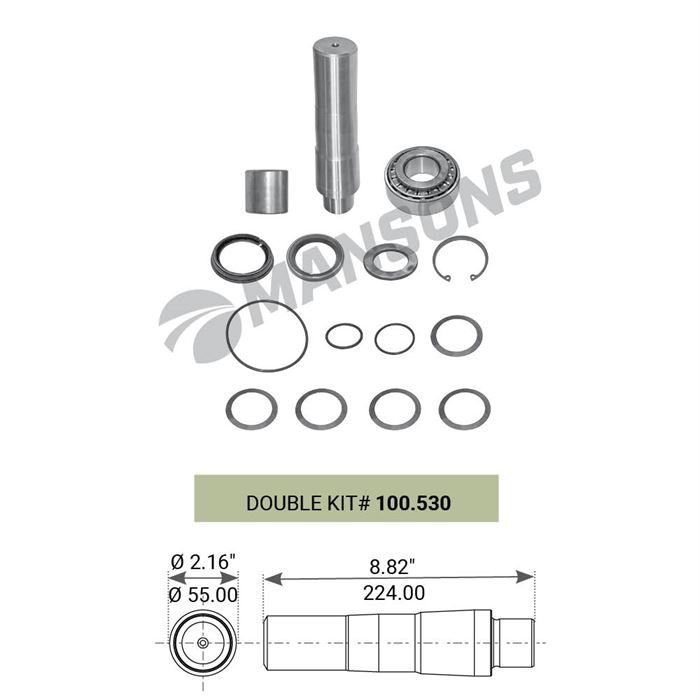 Ремкомплект шкворня Scania 4s  (осі AMA 740) (з підшипником, на сторону)