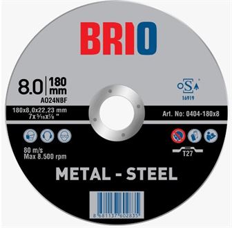 Диск відрізний по металу 180х8,0х22,23 мм