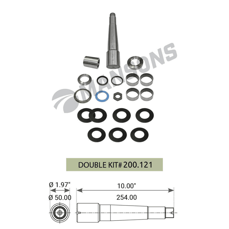Ремкомплект шкворня DAF XF95/105 (на сторону)