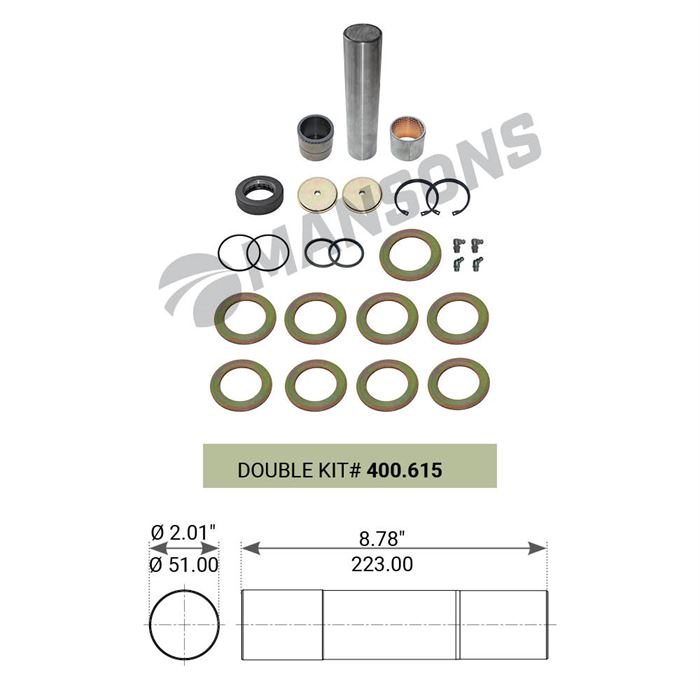 Ремкомплект шкворня MAN F90/F2000/TGA (на сторону)