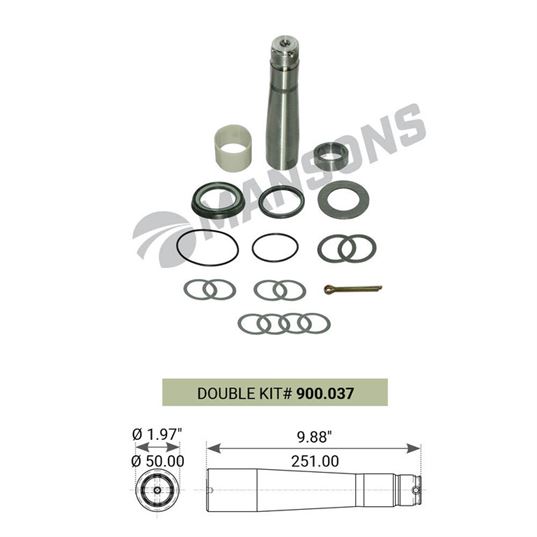 Ремкомплект шкворня Volvo F12/FH12 (ф50) без подшипника (на сторону)