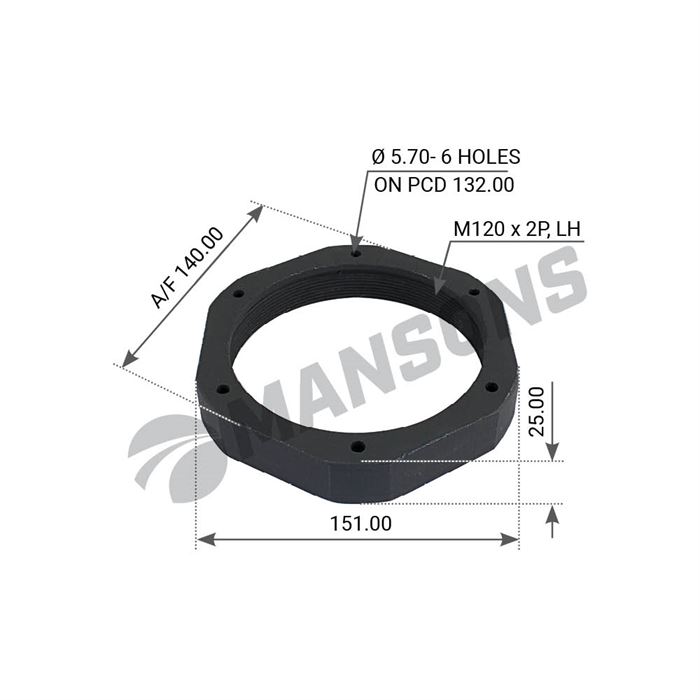 Гайка оси SAF SKRS9042 левая М120х2