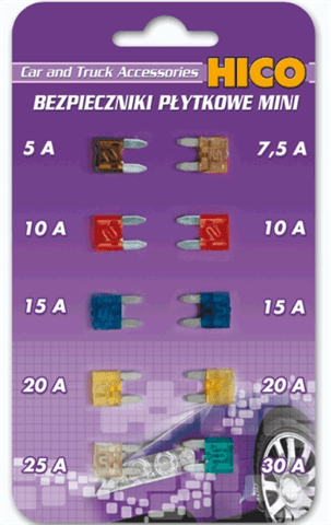 Набор предохранителей мини 10 шт